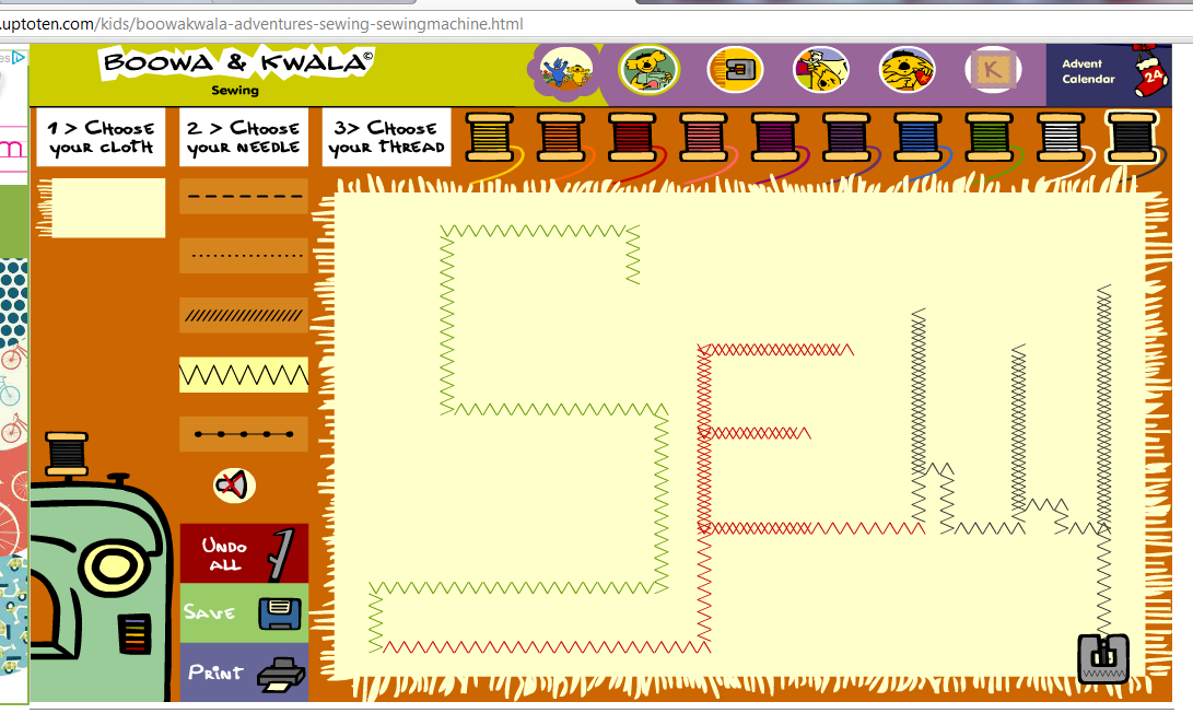 Silly Sewing Computer Game