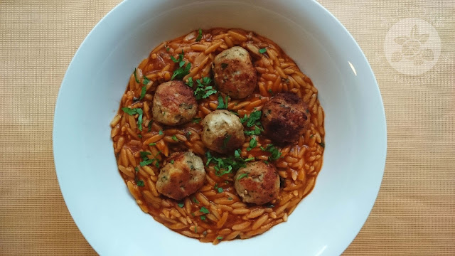 Greek meatballs & kritharaki (orzo)