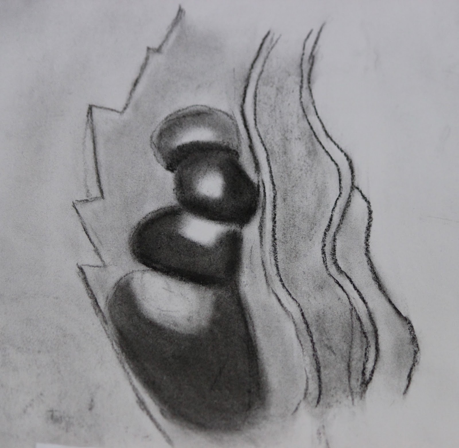 Room 18 Stanhope Road School Close up drawings like O'Keeffe