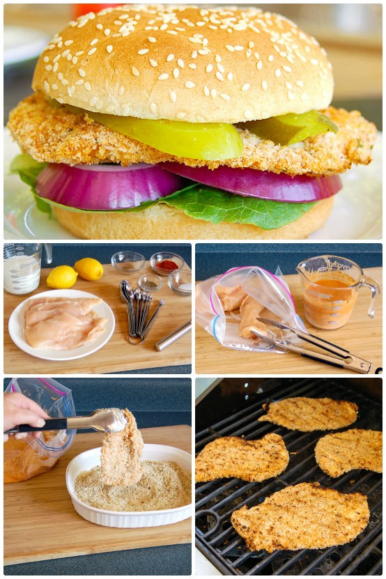 Baked Breaded Chicken Sandwiches Oven or Grilling Recipe