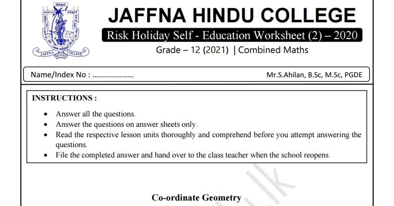 assignment jaffna pdf