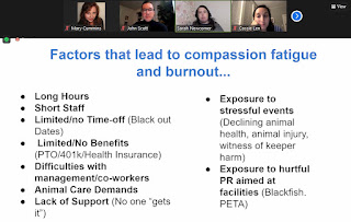 Compassion Fatigue, Burnout and the Zoological Field, New York City AAZK, Animal Advocates, wildlife rehabilitation, Mary Cummins, Los Angeles, California, non-profit organization, real estate appraisal, lawsuit, wildlife, rescue, zoo, animals, stress