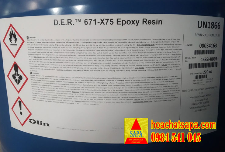 Dow Epoxy Resin (DER) 671 X75