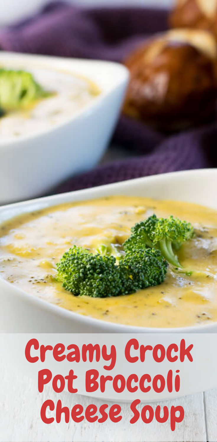 Creamy Crock Pot Broccoli Cheese Soup With Video Delicious Food 