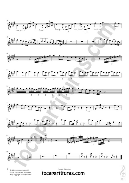 2  Clarinete Partitura de Pas de Deux Sheet Music for Clarinet Music Score La Mayor / A Major Tonalidad Original PDF/MIDI de Clarinete