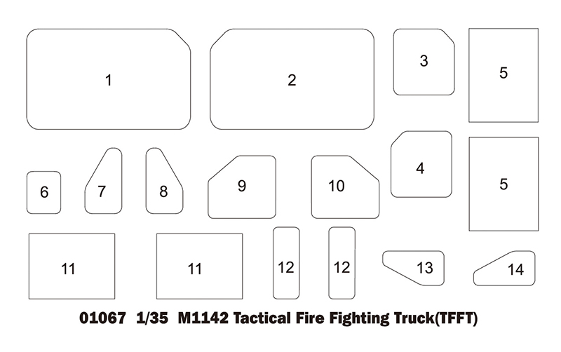 Trumpeter 01067 1/35 scale M1142 HEMTT TFFT Tactical Fire Fighting Truck