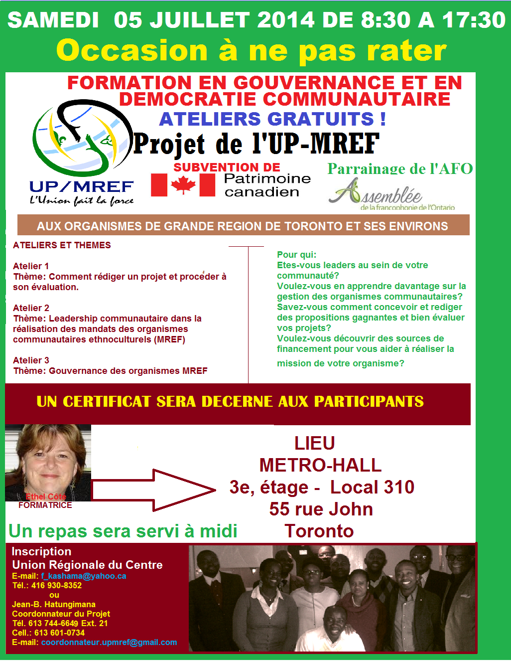 CERCLE DES AINES NOIRS FRANCOPHONES DE L'ONTARIO - CANFO