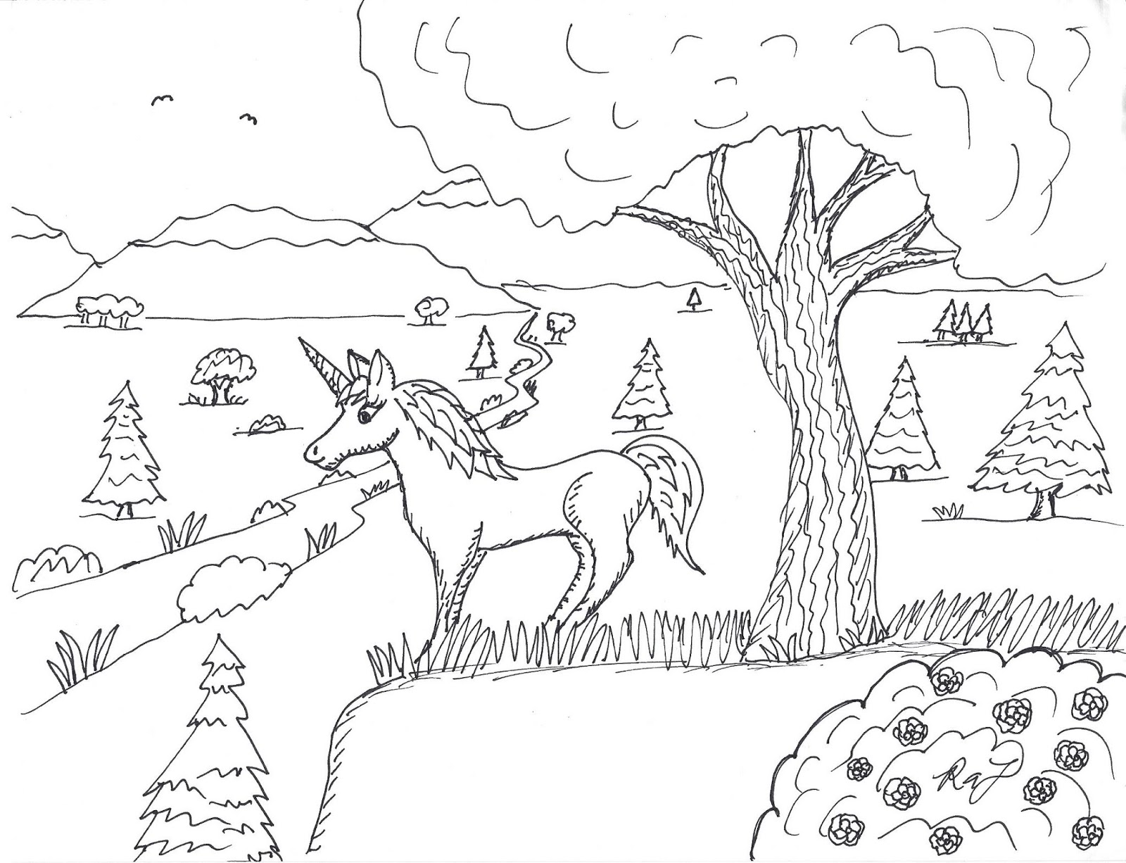 Robin's Great Coloring Pages: Unicorn coloring pages for Young Kids