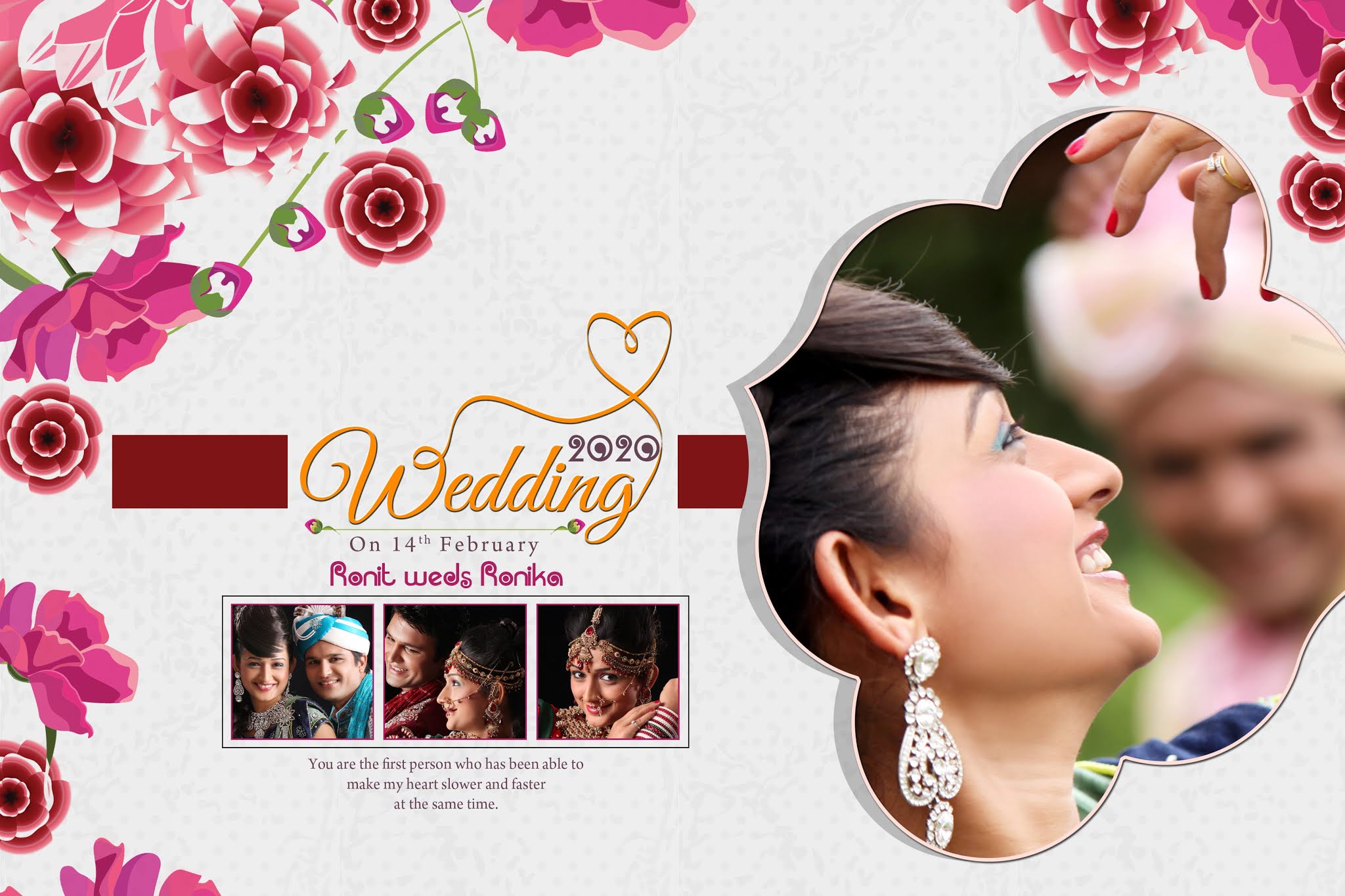 free wedding album design psd