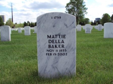mattie della prince baker shaw death mother grave she born memorial