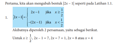 Contoh Soal Persamaan Nilai Mutlak Dan Pembahasannya (Matematika Kelas