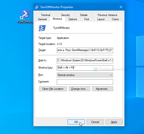 Cómo apagar el monitor usando un acceso directo en Windows 10
