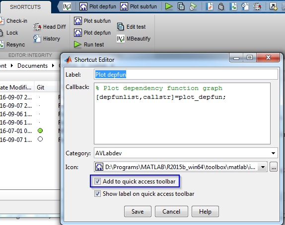 MATLAB Editor: customized Shortcuts | Thierry Dalon's Blog