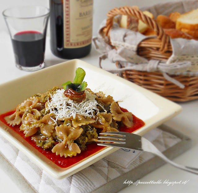 Farfalle  con le cime di rapa 