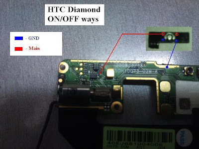 HTC Diamond power Button Ways Jumper