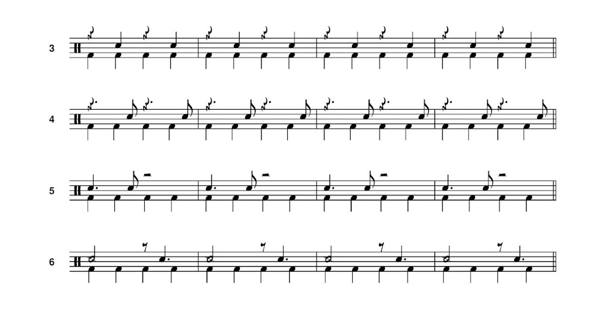 Cruise Ship Drummer! Syncopation rhythms two notes