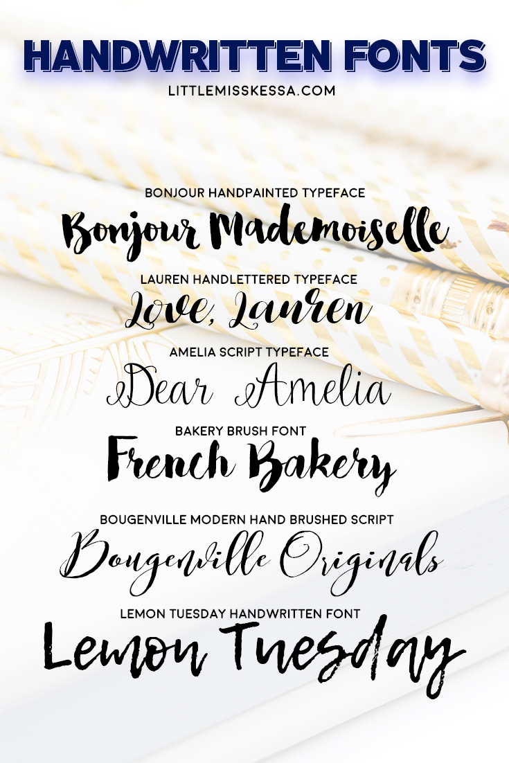 6 BEAUTIFUL HANDWRITTEN FONTS TO TRY - A Day In The Life Of This Miss