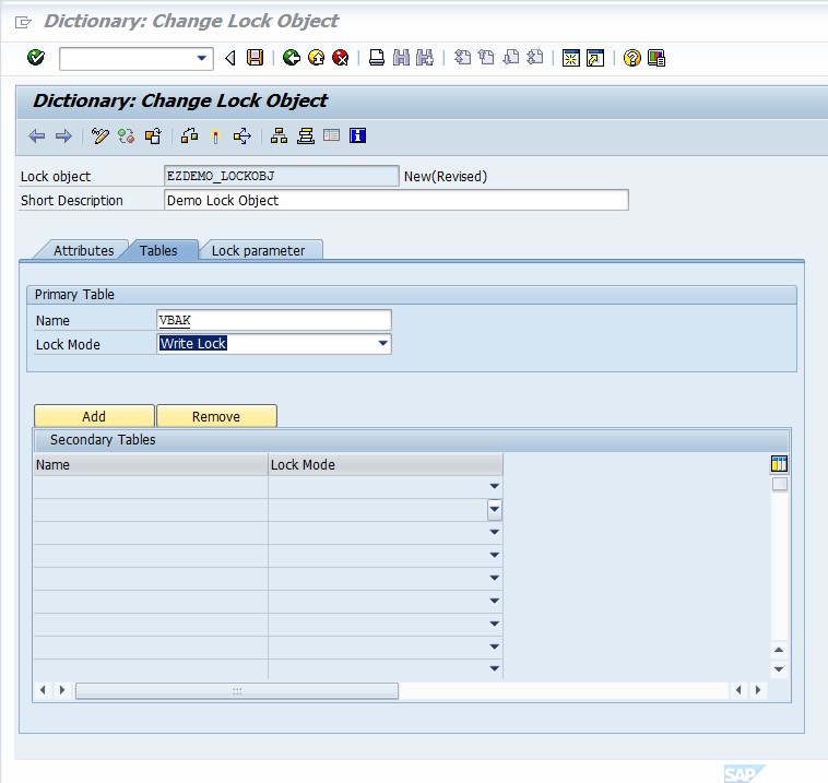 How to create Lock Objects in SAP ABAP