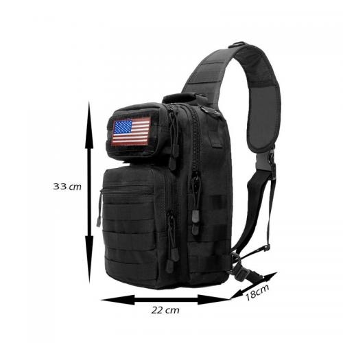 Túi chéo kích cỡ Lớn màu Đen Lính