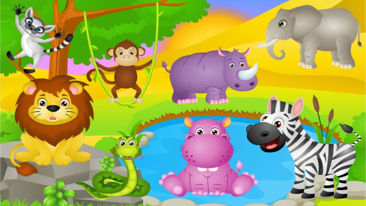 Развивающие видео для детей 4 лет. Дети в зоопарке.