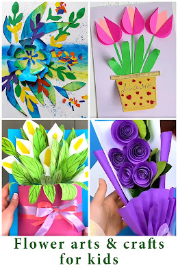 Flower arts & crafts for kids. Открытки и поделки Цветы своими руками вместе с детьми.