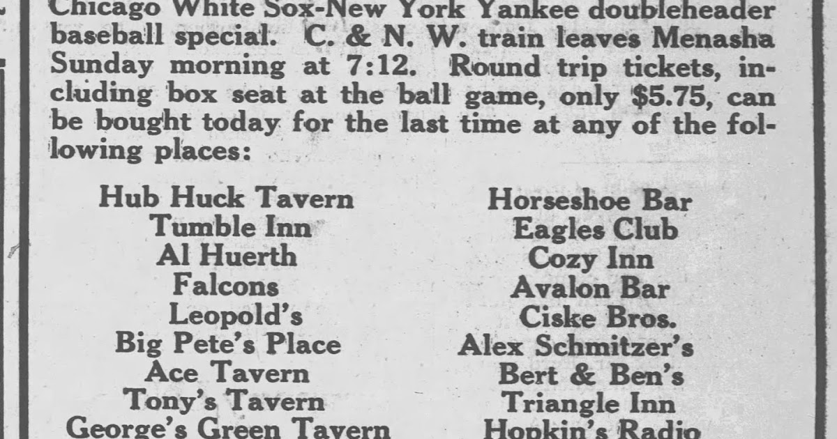 MENASHA Baseball (and Beer) Buddies