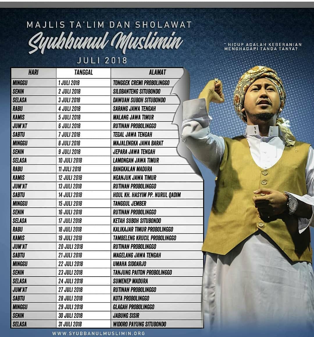 Jadwal Syubbanul Muslimin Bulan Juli 2018 Lengkap Terbaru Sholah Sholawat Kumpulan Lirik Mp3 Jadwal Sholawat Terbaru