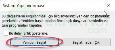 Windows Sınama Modu Kapatma