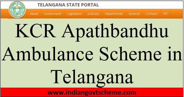 kcr+apathbandhu+ambulance+scheme