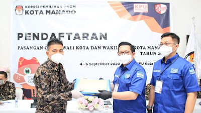 MOR-HJP Resmi Daftar di KPU Manado