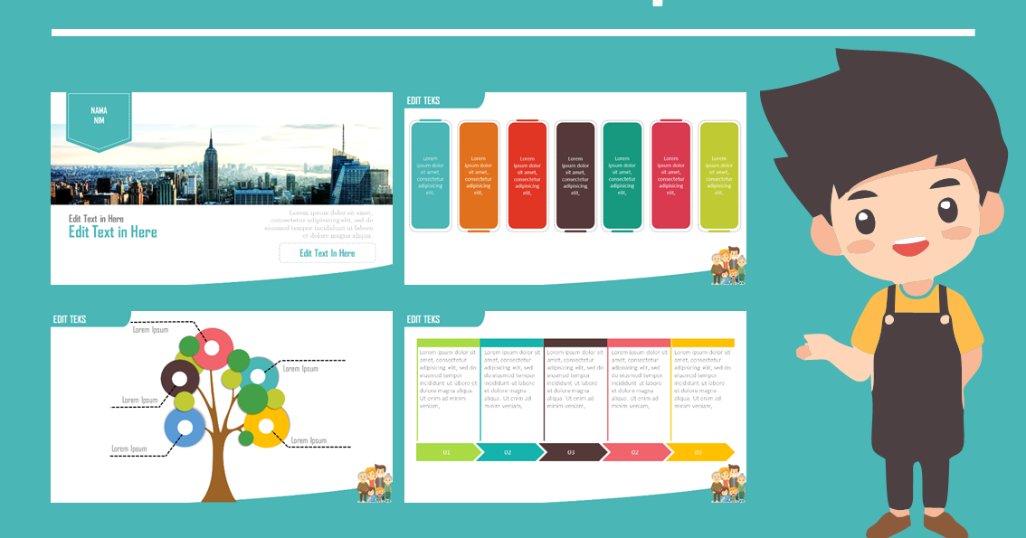 Template Custom 05 Template Presentasi Powerpoint Blueso