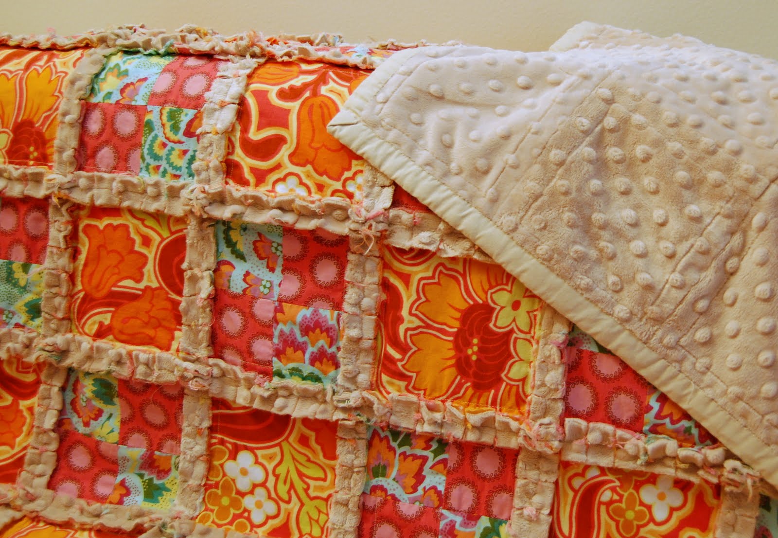 The Best Me Making Room Phase 2 {Minky Rag Quilt}