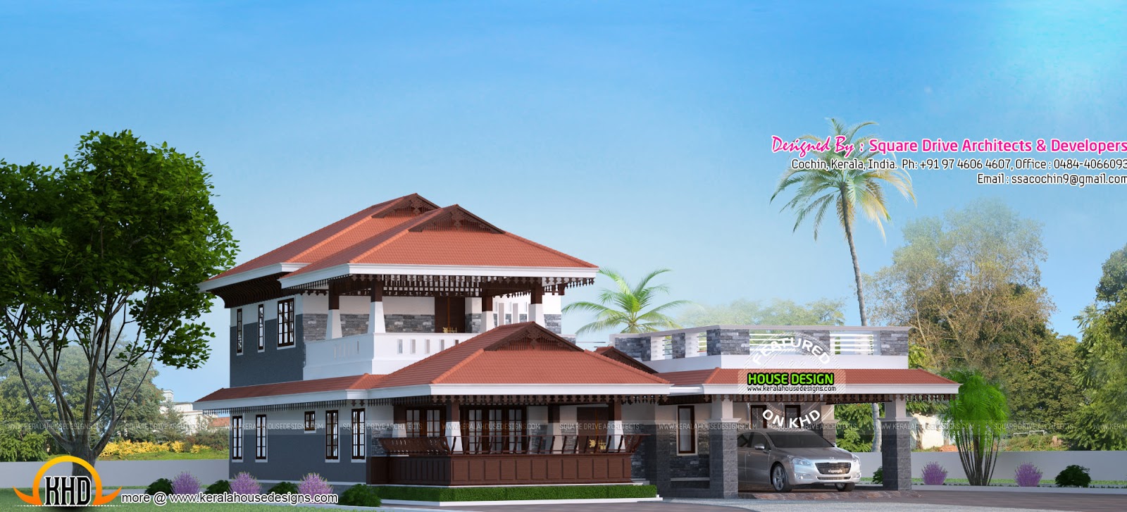 3504 sqft Kerala traditional mix home Kerala Home Design and Floor