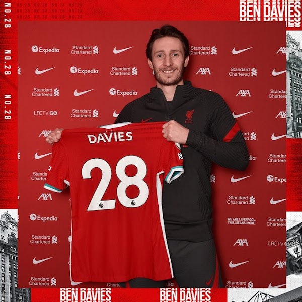 Oficial: El Liverpool ficha a Ben Davies