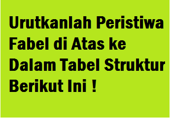 Urutkanlah Peristiwa Fabel Di Atas Ke Dalam Tabel Struktur Berikut Ini Operator Sekolah
