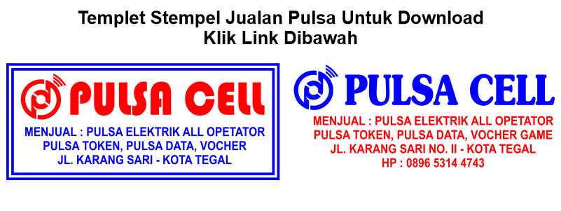 Contoh Stempel Jualan PulsaDownload Contoh Stempel PDF