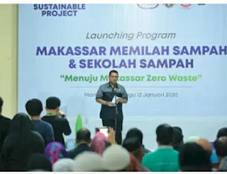 Pj Wali Kota Makassar Ahirnya  Launching Sekolah Sampah