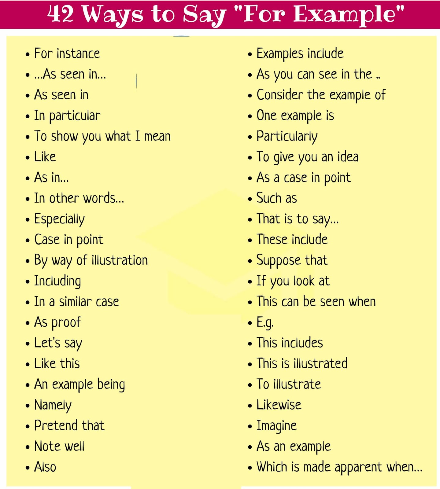 42 Ways To Say FOR EXAMPLE In English 42-ways-to-say-for-example-in-english