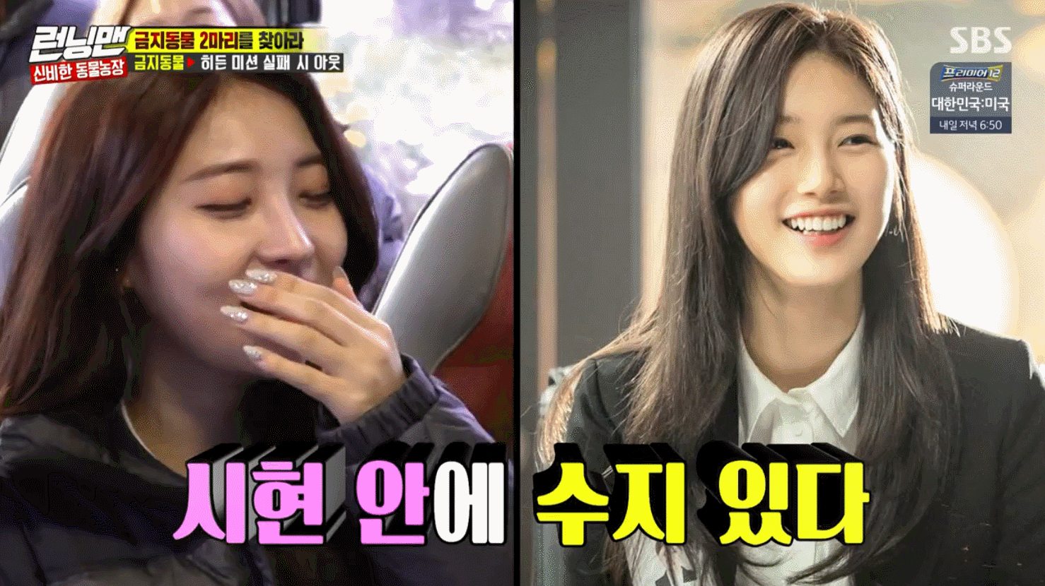 수지 선미 닮은꼴 에버글로우 시현 짤