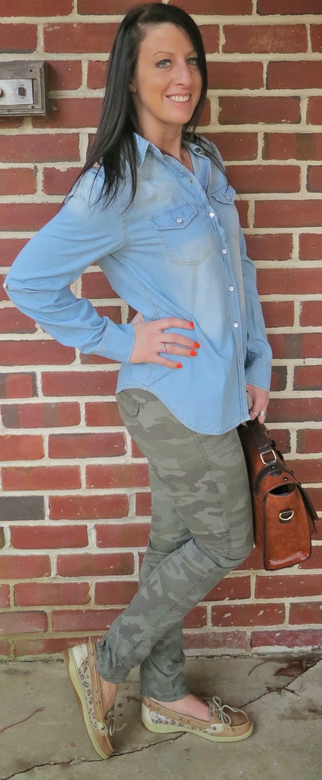 Ask Away Blog: Outfit of the Day: Chambray + Prints