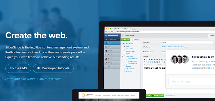 SilverStripe content management system
