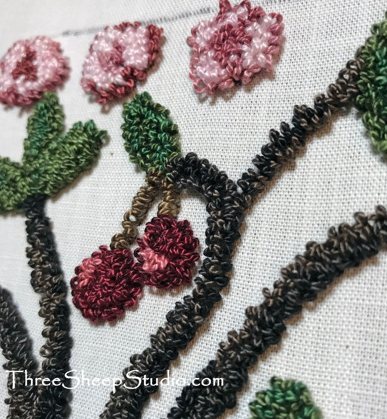 Three Sheep Studio Cherry Hill Farm Punch Needle...