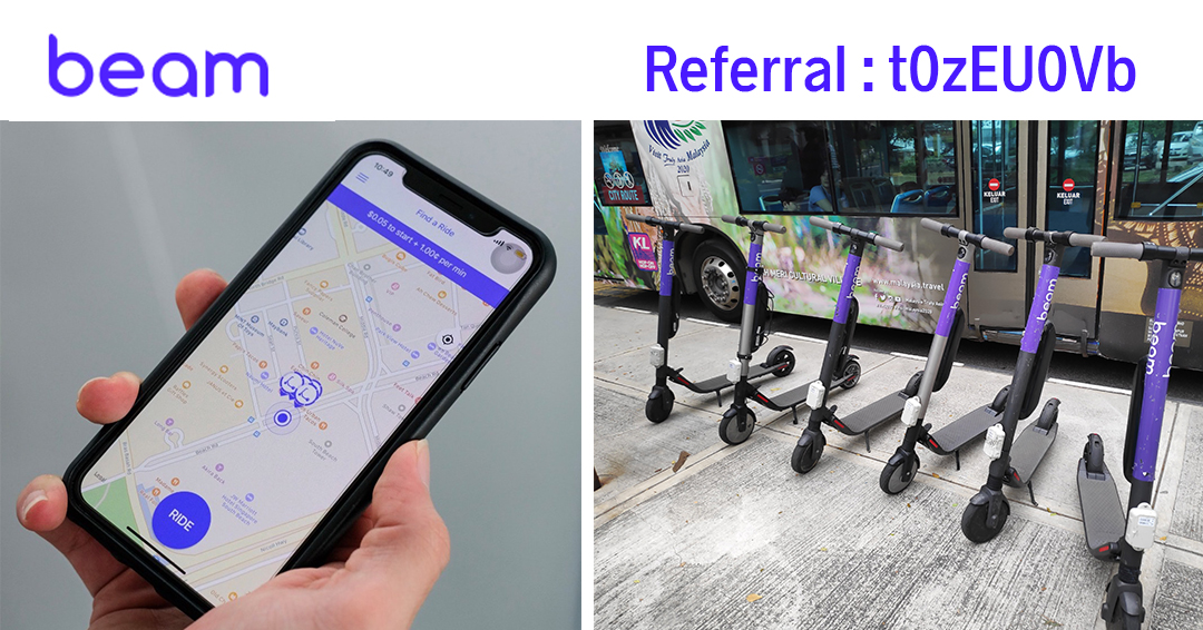 Ride Beam eScooter sharing Referral Code t0zEU0Vb KL, Bandar Utama