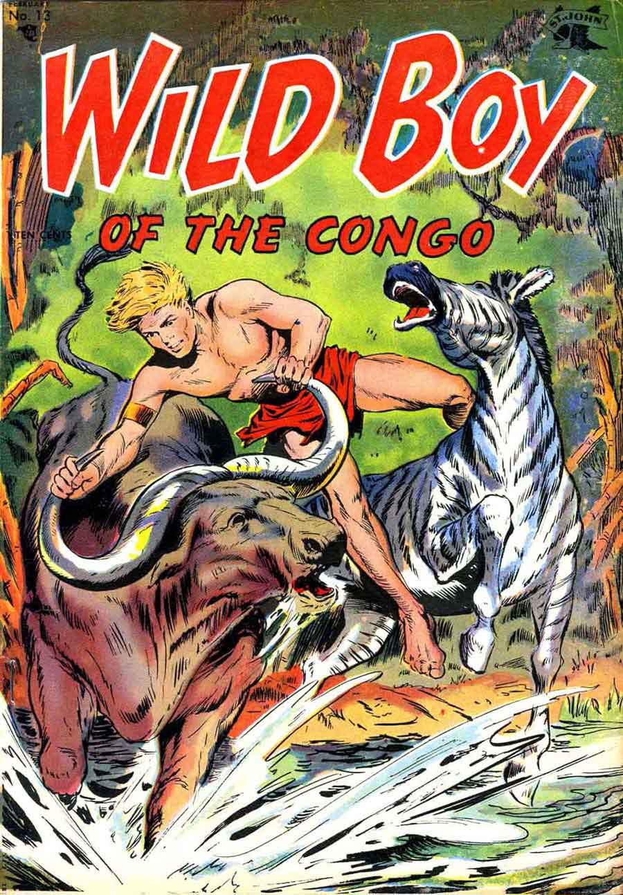 Wild Boy of the Congo v1 #13 - Matt Baker st john golden age comic book cover art