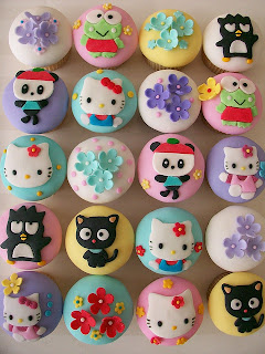 Hello Kitty and Sanrio family cute cupcakes