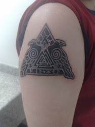 tattoo symbol valhalla shoulder valknut valkyries norse tattoos ink symbolic collarbone neopagan