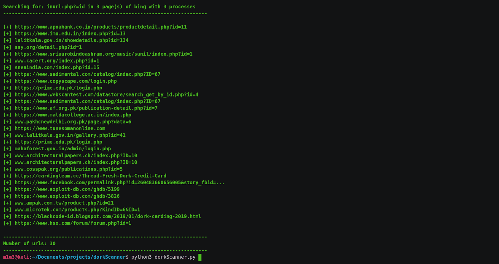 dorkScanner A Typical Search Engine Dork Scanner Scrapes Search