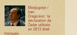 Medjugorje / Ivan Dragicévic: la déclaration de Zadar utilisée en 2013 était tronquée.