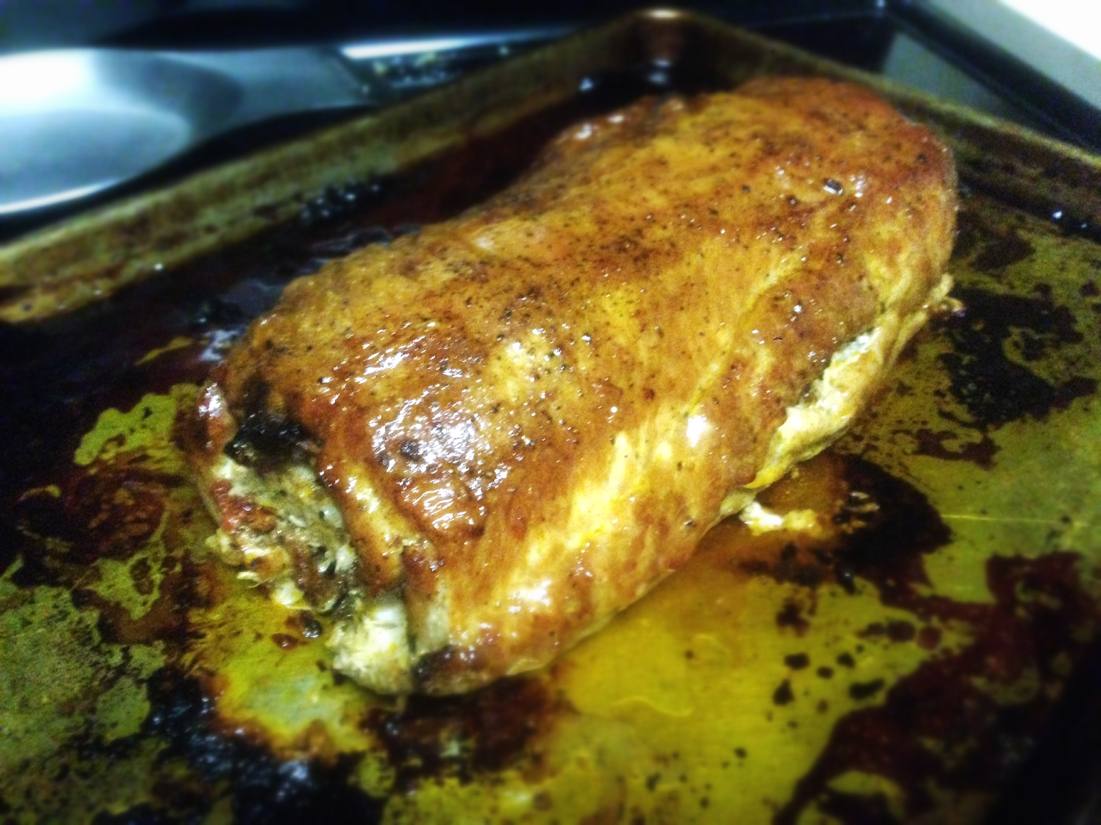 Roulade of pork Loin, filed with Chorizo, Artichokes, and Roasted Red ...