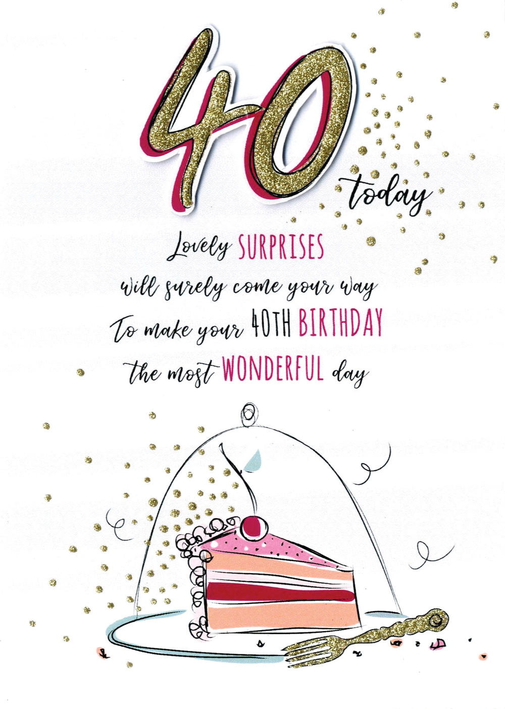 40th Birthday Card Wishes